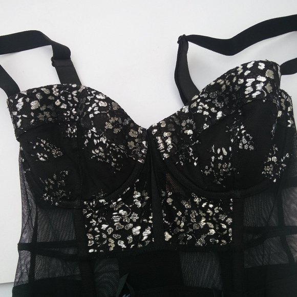 Victoria Secret Black Corset 32C - Picture 6 of 10